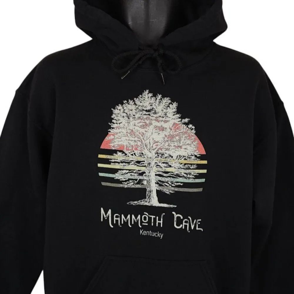 Mammoth Cave Sweatshirt Hoodie Mens Size Medium Black National Park Kentucky